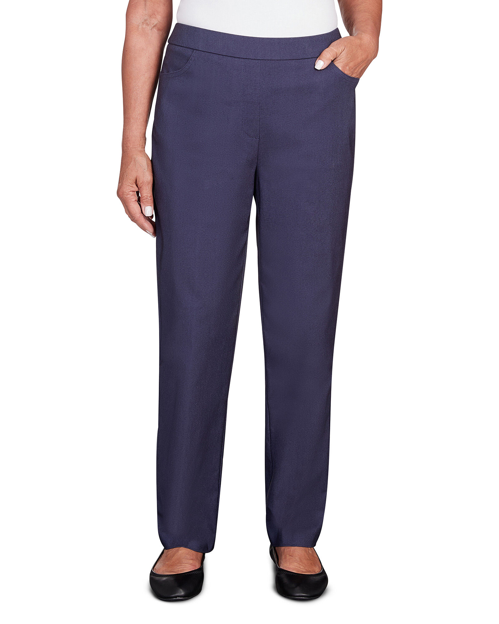 Alfred Dunner A Fresh Start Dark Denim Pull On Average Length Pant