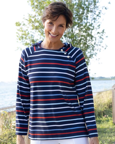 Everyday Knit Striped Hoodie