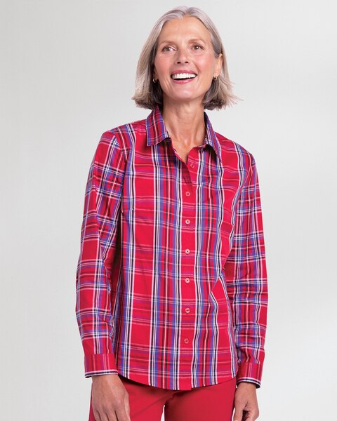 Festive Plaid Cotton Shirt