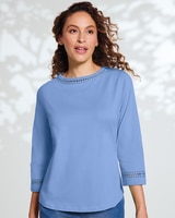 Prima™ Cotton Hemstitch Tee thumbnail number 1
