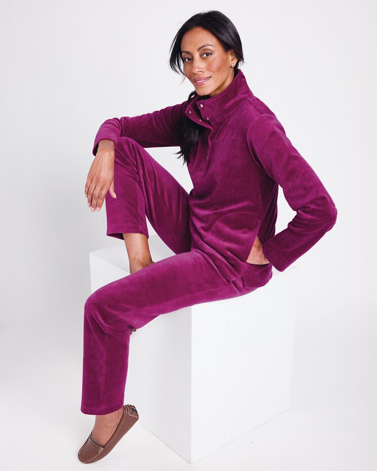 Velour Henley Set image number 2
