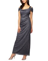 Cold Shoulder Glitter Mesh Dress  thumbnail number 1
