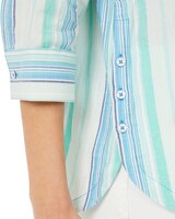 Thea 3/4 Sleeve Oasis Stripe Shirt thumbnail number 3