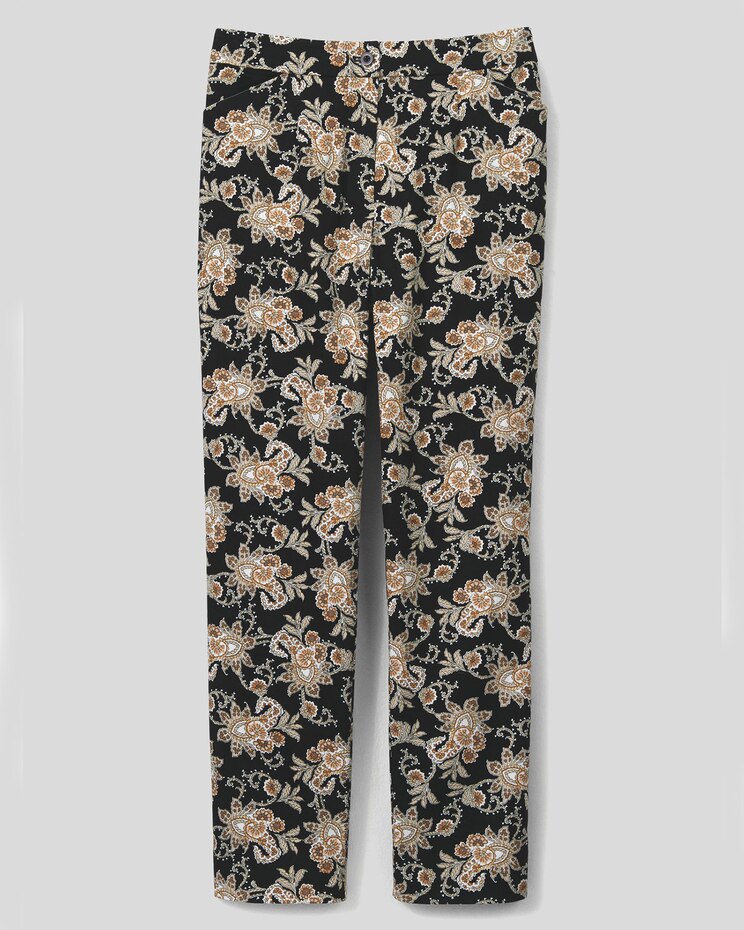 Watercolor Paisley Ankle Pants image number 4