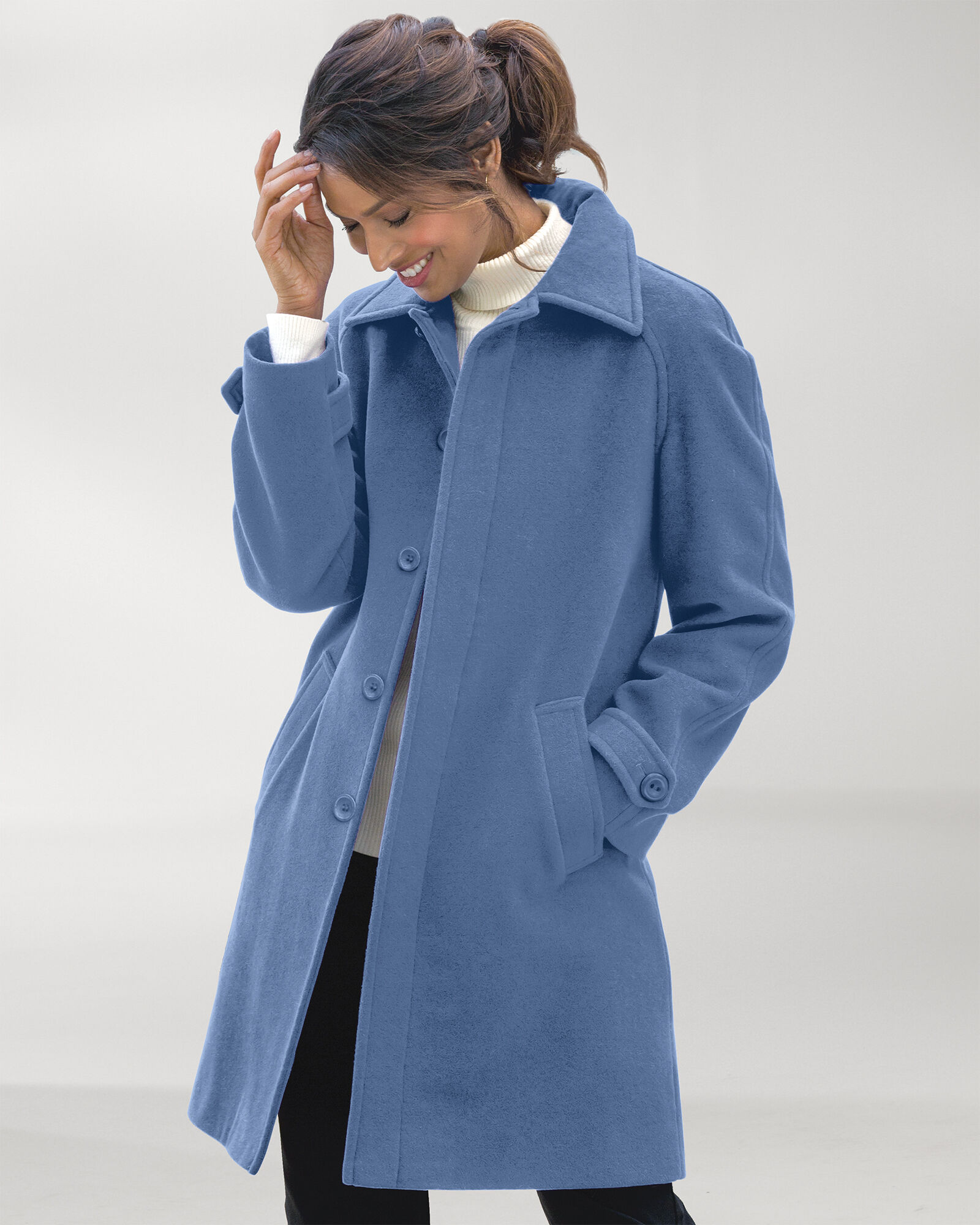 Wool Balmacaan Coat