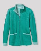 Reversible Stripe & Dot Knit Zip Jacket thumbnail number 5