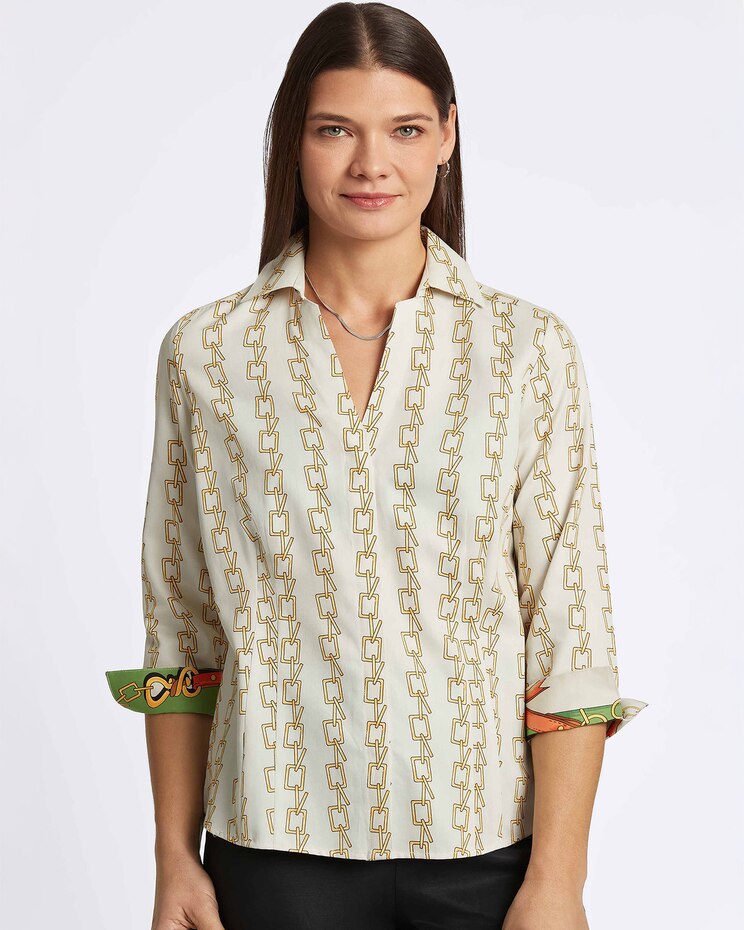 Foxcroft Taylor Chain Stripe Shirt image number 1