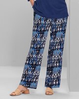 Ikat-Print Crinkle Pants thumbnail number 1