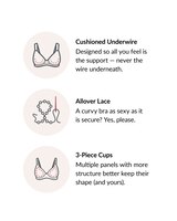 Glamorise Full Figure Plus Size Lace Comfort WonderWire Bra Underwire thumbnail number 3