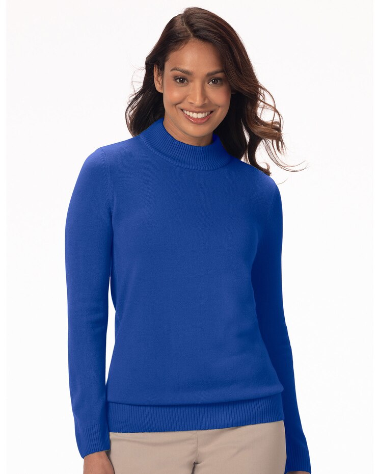 Long-Sleeve Zip-Back Mockneck image number 1