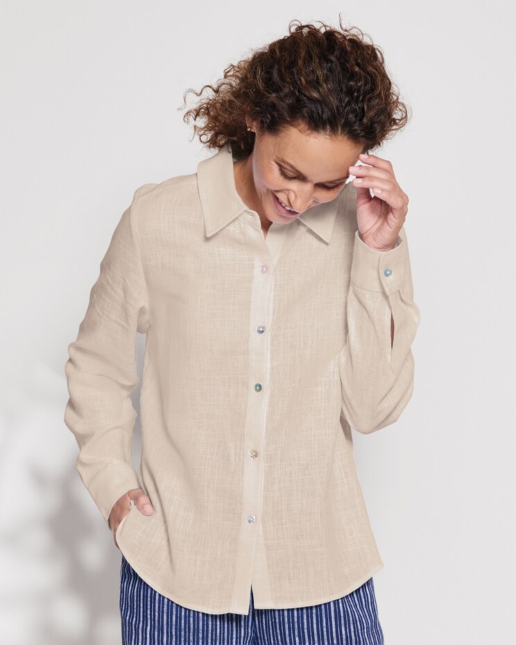 Linen-Blend Shirt image number 1