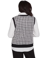 Alfred Dunner® Runway Ready Houndstooth Two in One Vest thumbnail number 2
