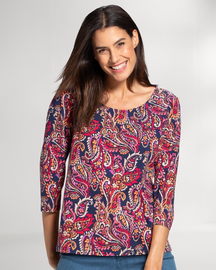 Prima™ Cotton Batik Paisley Tee image number 1