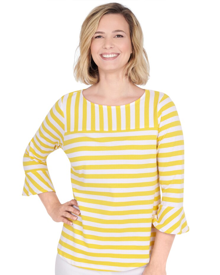 Ruby Rd® Pacific Muse Flounce Sleeves Top image number 1