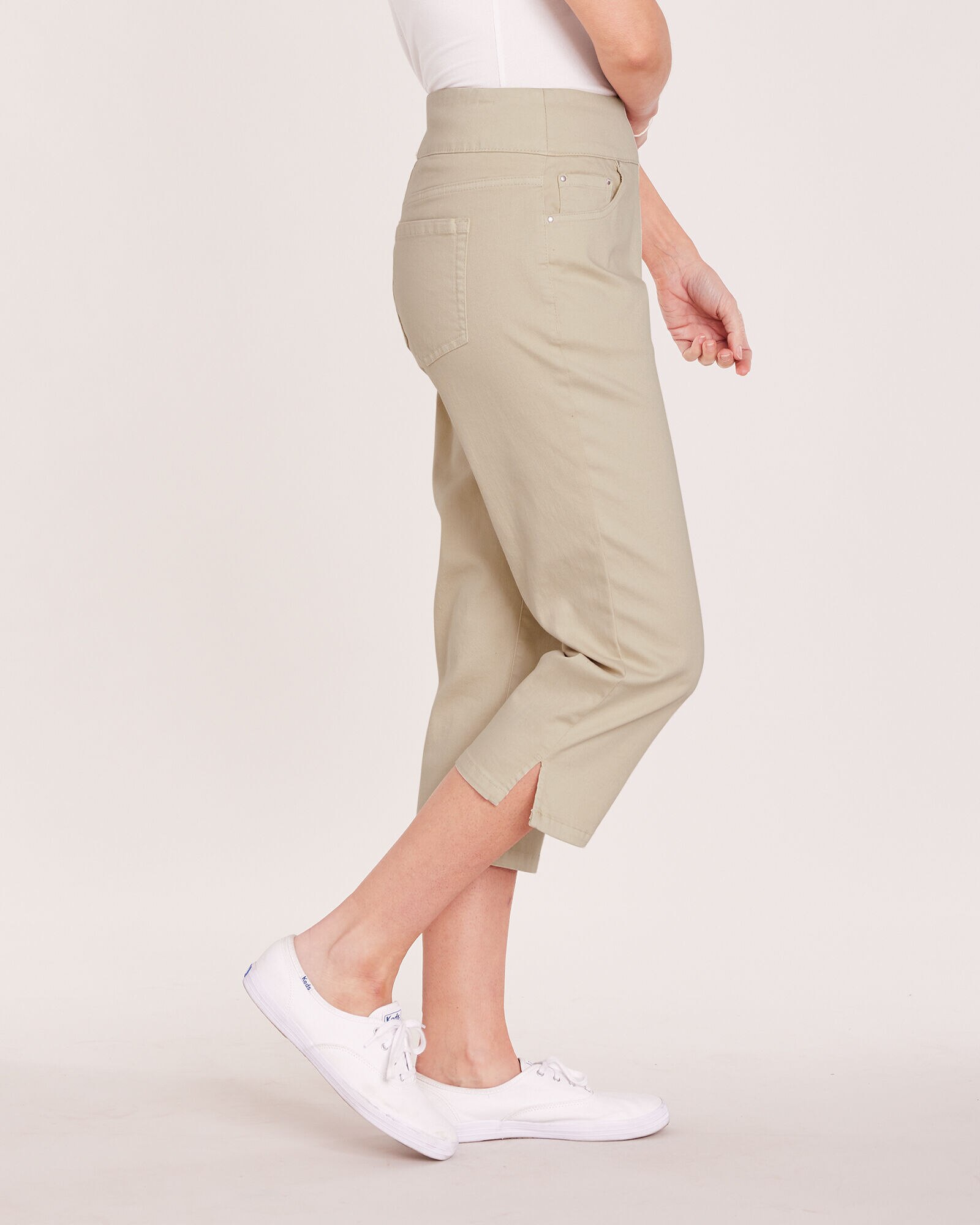 [eessay] ROSE CAPRI PANTS  /追跡付 DenimEase Flat-Waist Capris