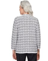 Alfred Dunner® World Traveler Knit Texture Jacket With Pearl Buttons thumbnail number 2
