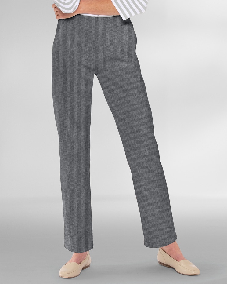 Classic Knit Denim Straight Leg Pants image number 1