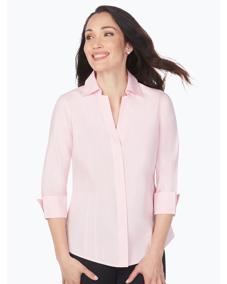 Foxcroft Taylor Essential Pinpoint Non-Iron Shirt image number 1
