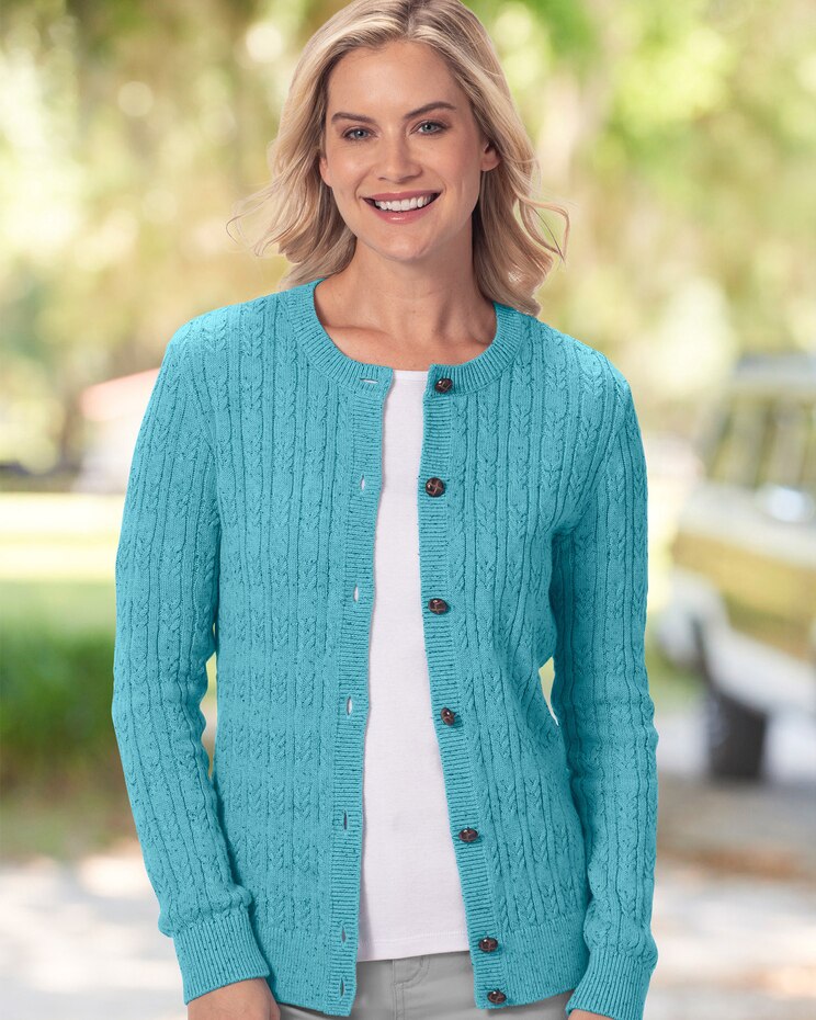 Rainbow Donegal Cable Cardigan image number 1