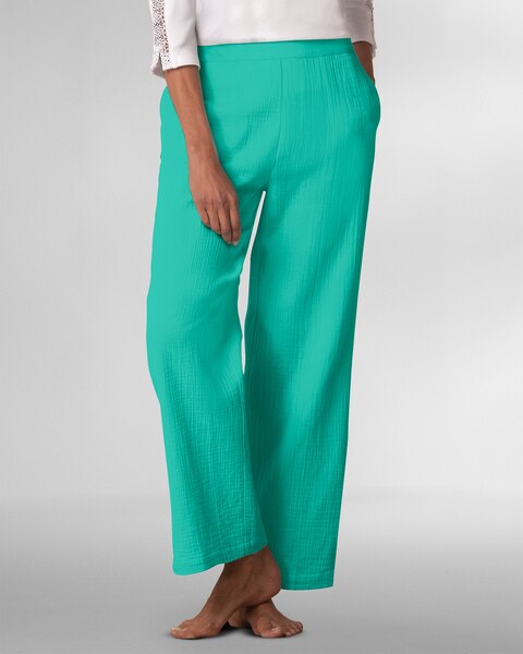 Nantucket Textured-Cotton Pants