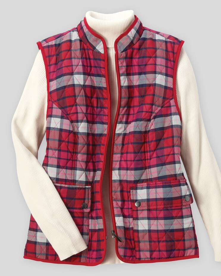 Berkshire Tartan Quilted Vest image number 1