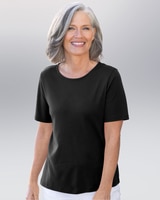 Coastal Cotton Short-Sleeve Jewelneck Tee thumbnail number 1