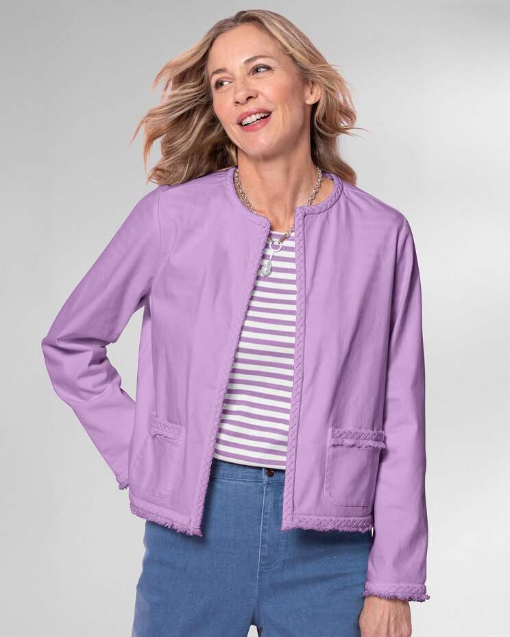 DreamFlex Color Braid-Trim Jacket image number 1