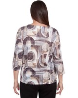 Alfred Dunner® Romancing The Stone Geometric Patch Print Tee thumbnail number 2