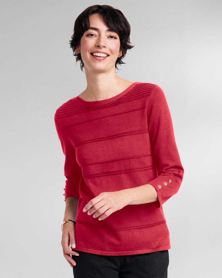 Madison Textured Stripe Sweater image number 1