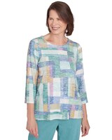 Alfred Dunner® Lake Victoria Classic Colorblock Top thumbnail number 1