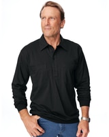 John Blair Long-Sleeve Banded-Bottom Polo thumbnail number 1