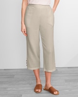 Nantucket Textured-Cotton Capris thumbnail number 1