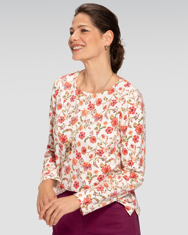 Prima™ Cotton Jacobean Floral Tee image number 1