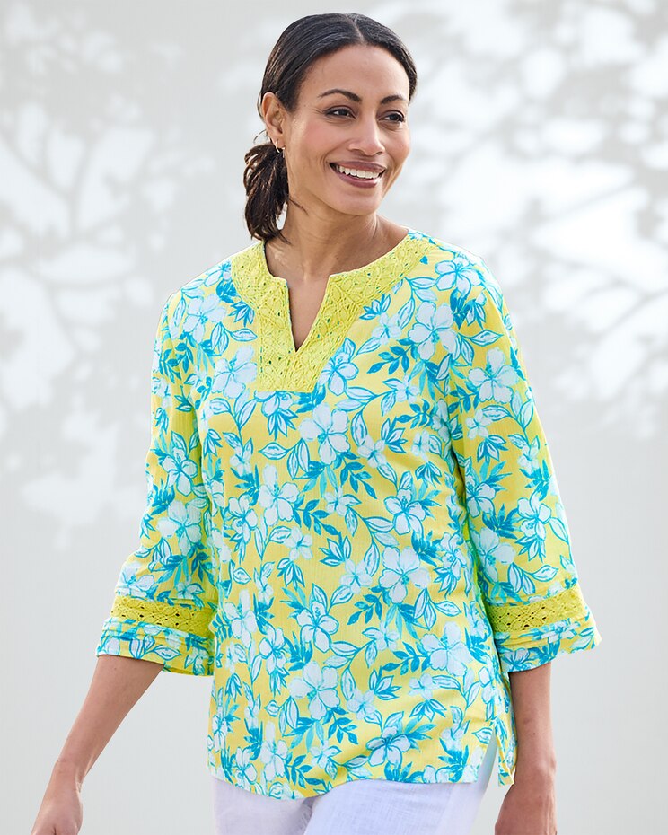 Easy Breezy Floral Print Tunic  image number 1
