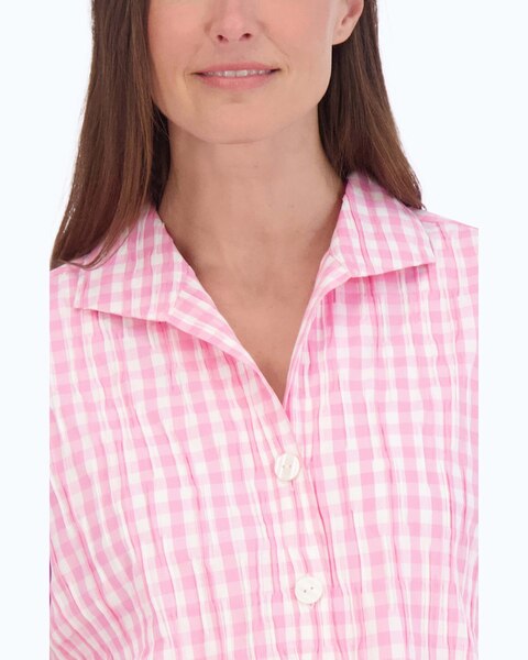 Pandora Crinkle Gingham  Tunic