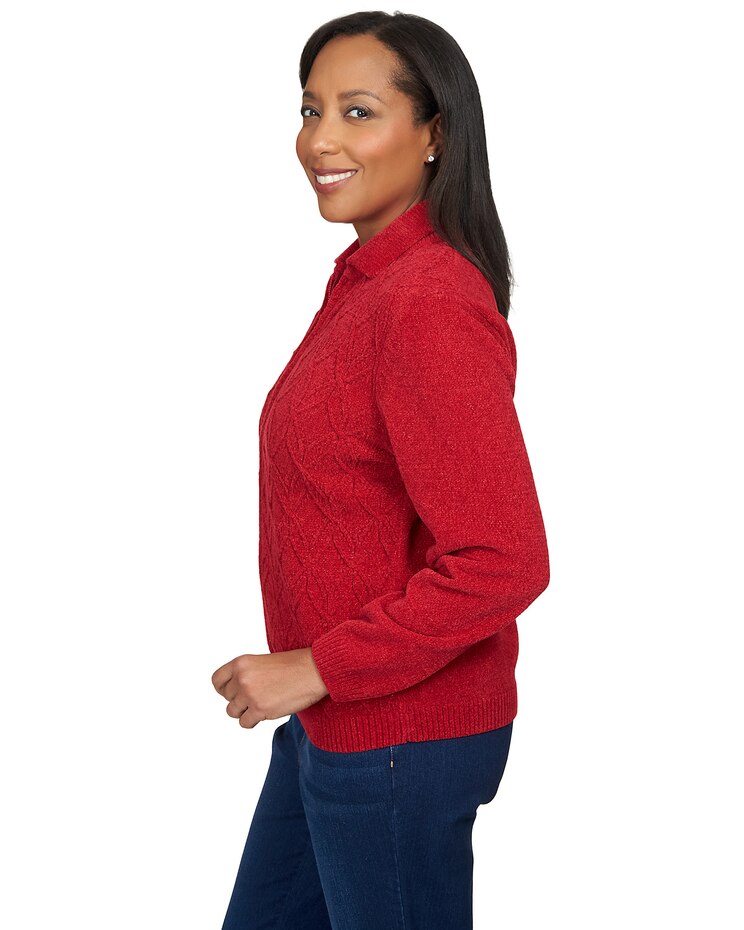 Alfred Dunner® Classics Classic Zip Up Front Cardigan image number 9
