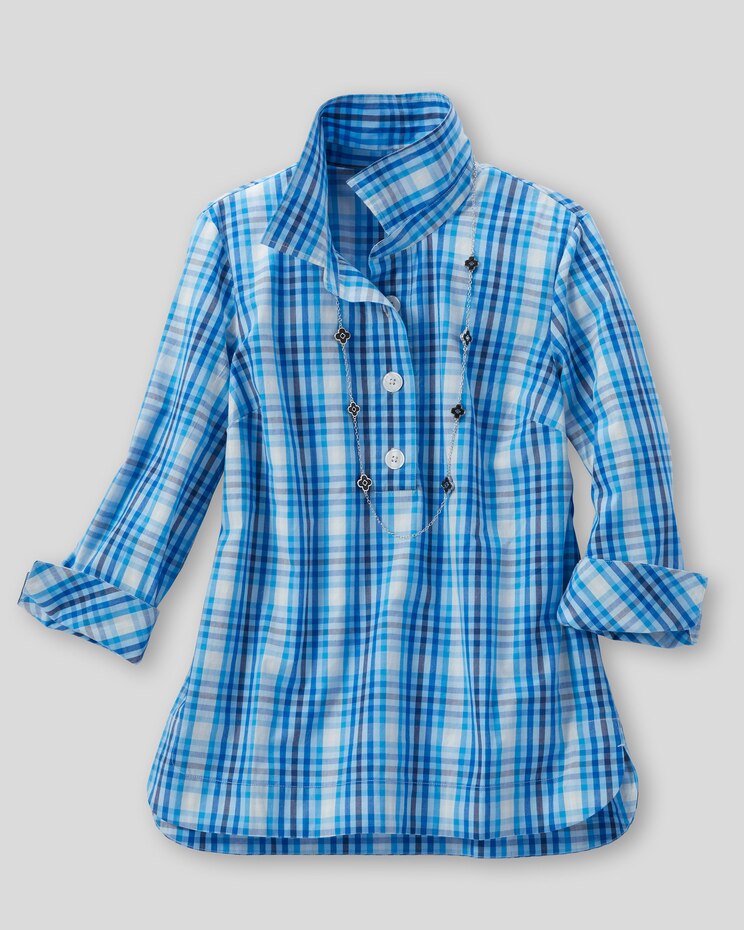 Plaid Popover Tunic image number 2
