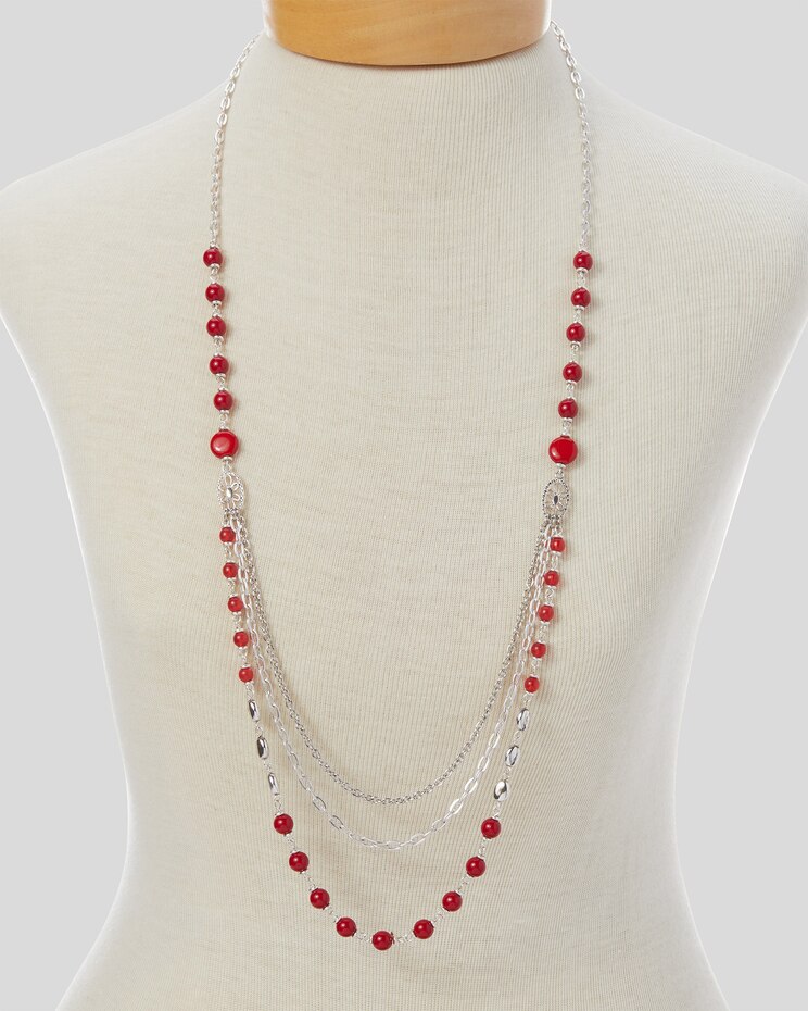 Rosy Glow Layered Necklace image number 1