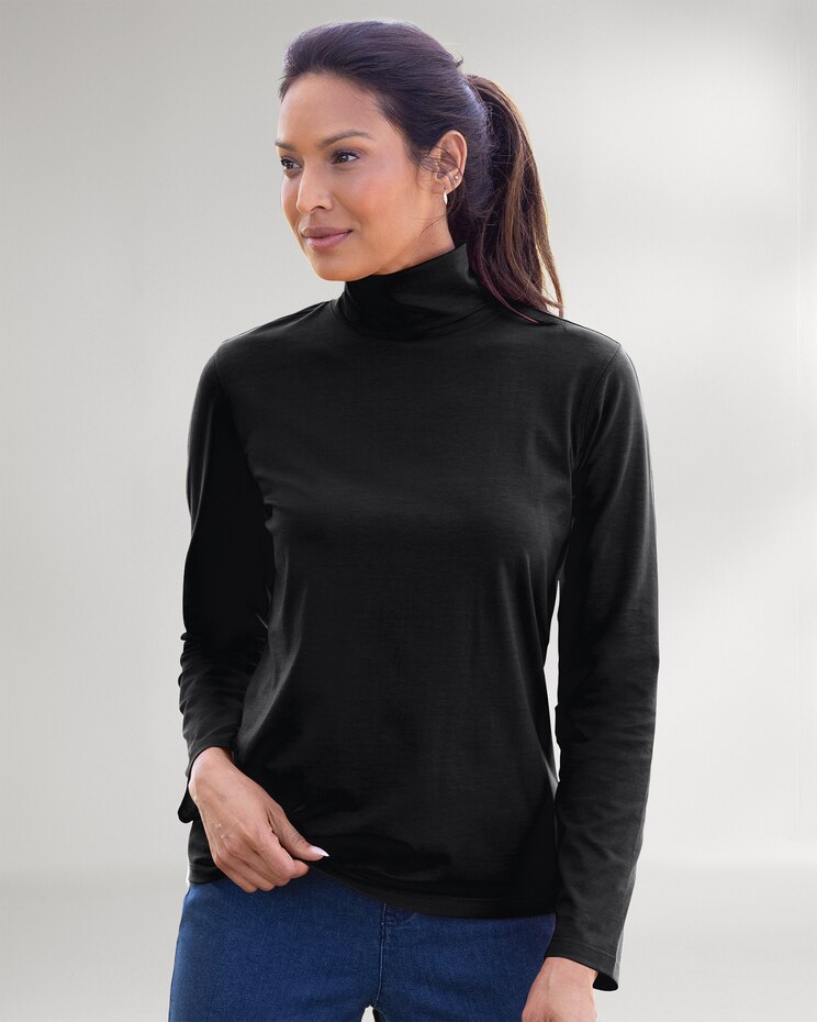 Prima™ Cotton Solid Turtleneck image number 1