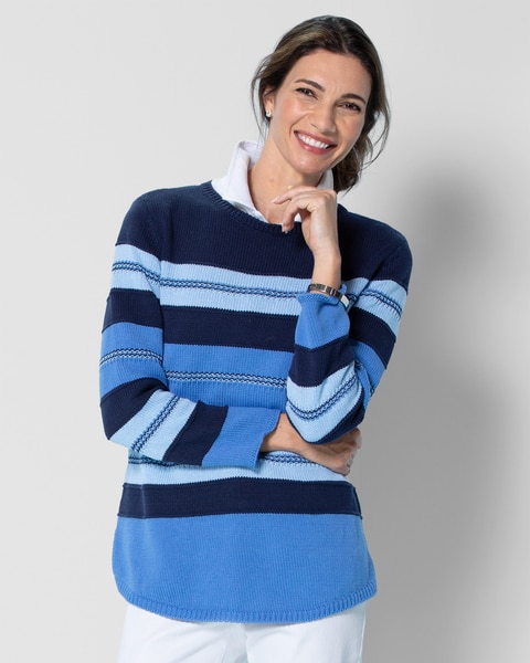 Textured Color-Block Sweater