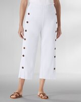 Sahara Side-Button Knit Capris thumbnail number 1