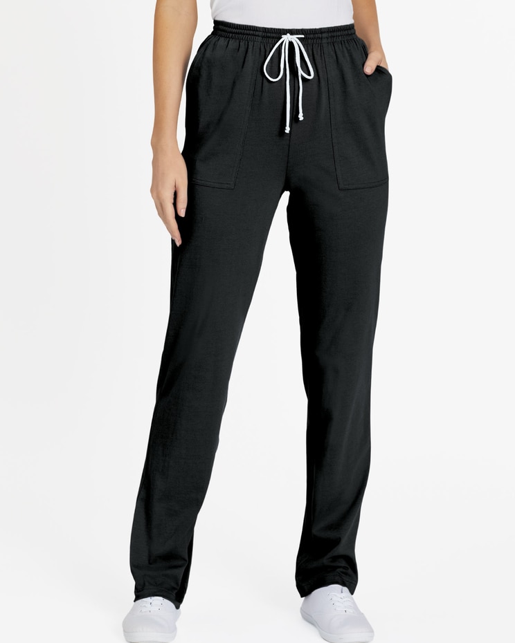 Pull-On Knit Drawstring Sport Pants image number 1