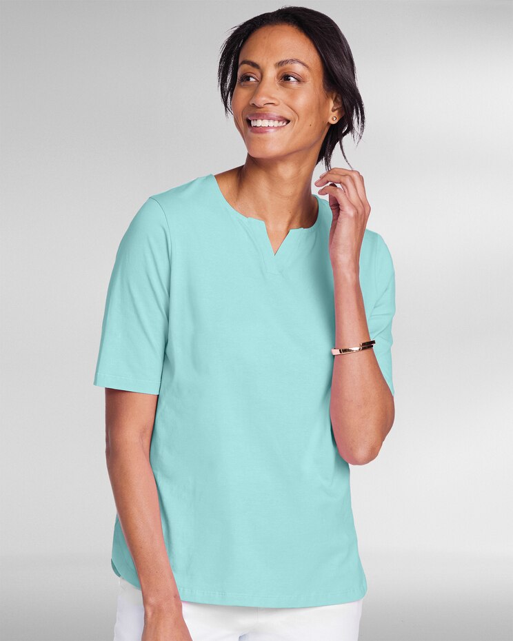 Prima™ Cotton Solid Notched-V Tee image number 1