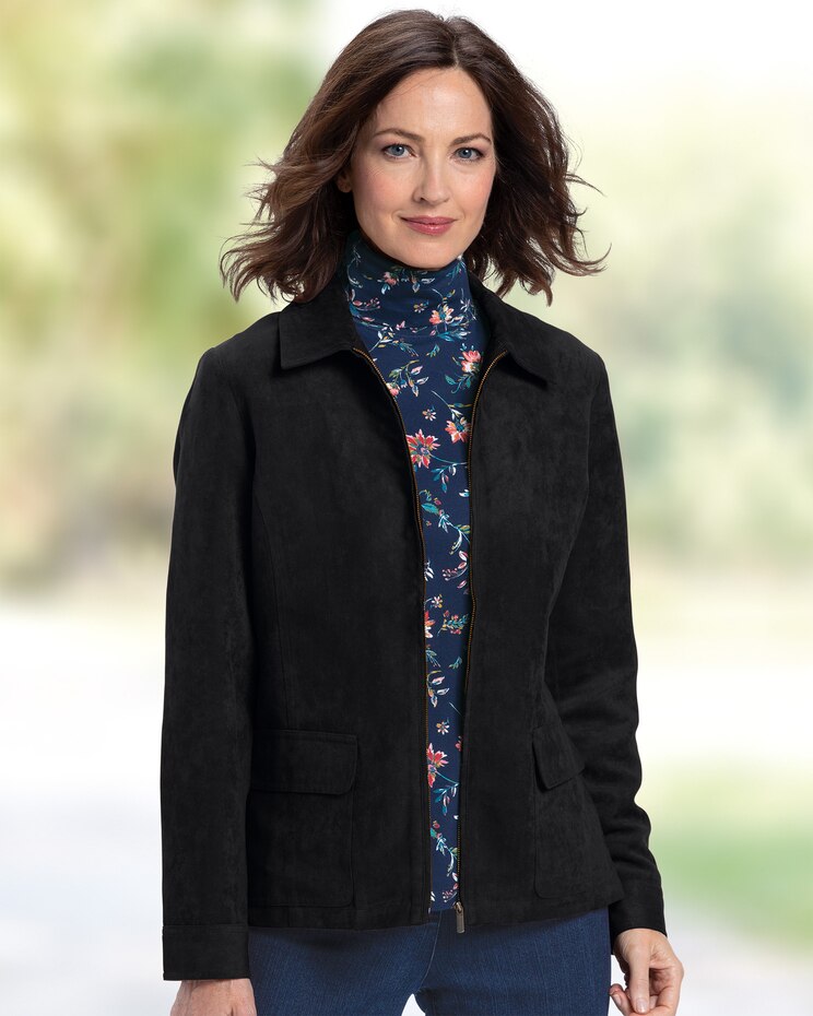 Microsuede Zip Jacket image number 1