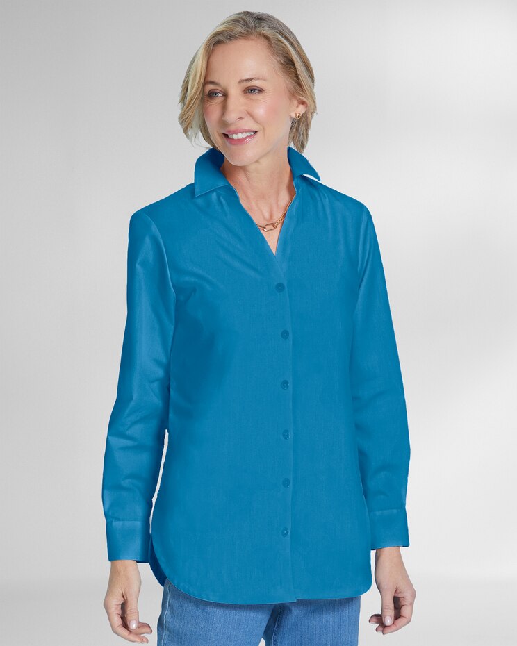 Foxcroft® Non-Iron Side-Button Tunic image number 1