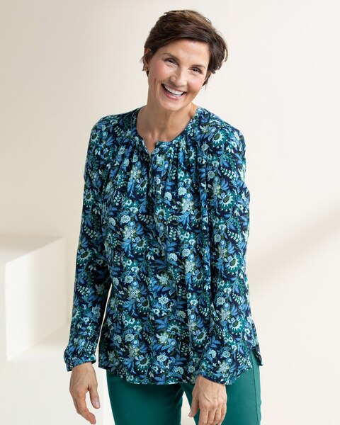 English Floral Crinkle Popover