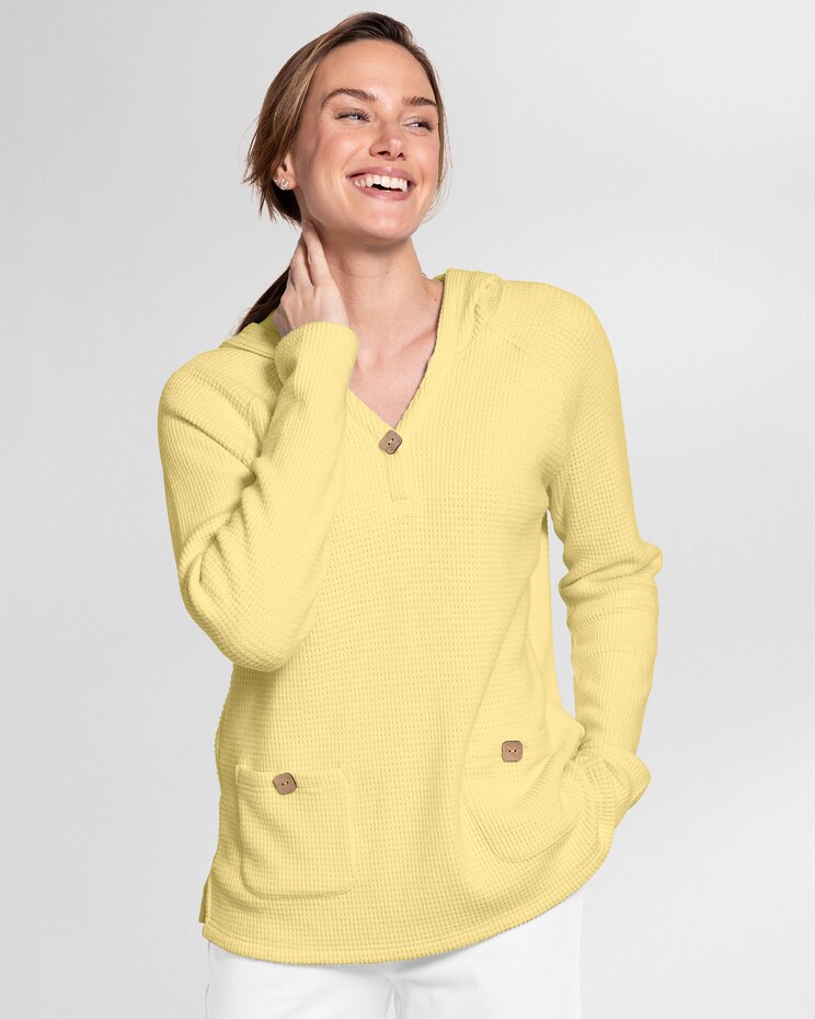 Waffle Knit Hoodie image number 1