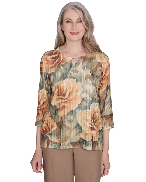 Alfred Dunner® Emerald Isle Vintage Floral Top
