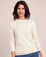 Long-Sleeve Cashmere-Like Crewneck Sweater thumbnail number 1