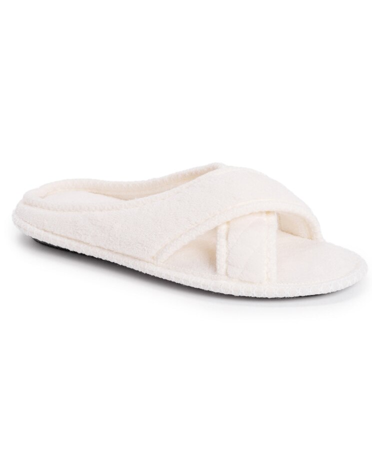 MUK LUKS® Ada Micro Chenille Criss Cross Slipper image number 1